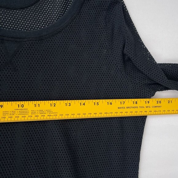 Calvin Klein Performance Black Mesh Long Sleeve Pullover Top Quick-Dry Women S - Picture 8 of 11